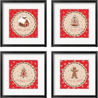 Framed Sweet Christmas 4 Piece Framed Art Print Set