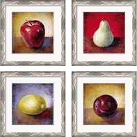 Framed 'Still Life Fruit 4 Piece Framed Art Print Set' border=