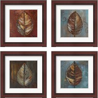 Framed 'New Leaf 4 Piece Framed Art Print Set' border=