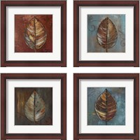 Framed 'New Leaf 4 Piece Framed Art Print Set' border=