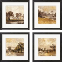 Framed Traditional Landscape 4 Piece Framed Art Print Set