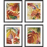 Framed 'Tropic Botanicals 4 Piece Framed Art Print Set' border=