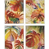 Framed 'Tropic Botanicals 4 Piece Art Print Set' border=