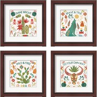 Framed 'Southwest Vibes 4 Piece Framed Art Print Set' border=