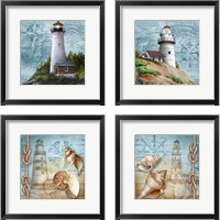 Framed Lighthouse 4 Piece Framed Art Print Set