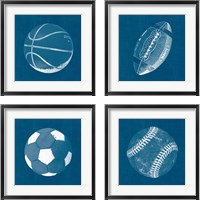 Framed Ball Four Blueprint 4 Piece Framed Art Print Set