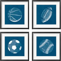 Framed Ball Four Blueprint 4 Piece Framed Art Print Set