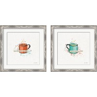 Framed 'Thoughtful Perk 2 Piece Framed Art Print Set' border=