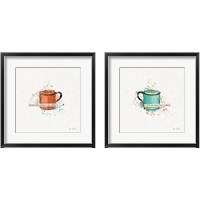 Framed 'Thoughtful Perk 2 Piece Framed Art Print Set' border=