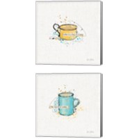 Framed 'Thoughtful Perk 2 Piece Canvas Print Set' border=