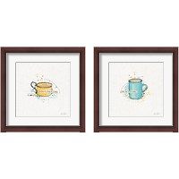 Framed 'Thoughtful Perk 2 Piece Framed Art Print Set' border=
