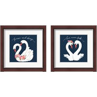 Framed 'Swan Lake 2 Piece Framed Art Print Set' border=