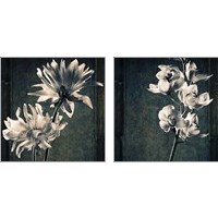 Framed 'Floral Texture 2 Piece Art Print Set' border=