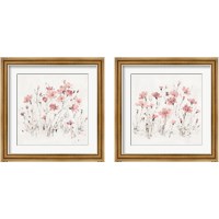 Framed Wildflowers Pink 2 Piece Framed Art Print Set