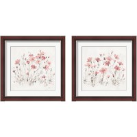 Framed Wildflowers Pink 2 Piece Framed Art Print Set