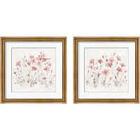 Framed Wildflowers Pink 2 Piece Framed Art Print Set