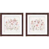 Framed Wildflowers Pink 2 Piece Framed Art Print Set
