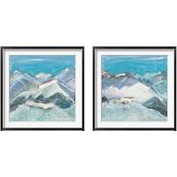 Framed 'Sun Never Says Aqua 2 Piece Framed Art Print Set' border=