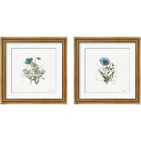 Framed 'Thoughtful Blooms 2 Piece Framed Art Print Set' border=