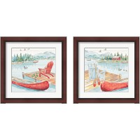 Framed 'Lake Moments 2 Piece Framed Art Print Set' border=