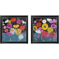 Framed 'Folk Floral 2 Piece Framed Art Print Set' border=