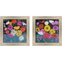 Framed 'Folk Floral 2 Piece Framed Art Print Set' border=
