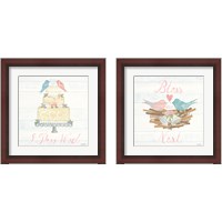 Framed 'Lovebirds  2 Piece Framed Art Print Set' border=