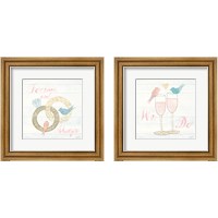 Framed 'Lovebirds  2 Piece Framed Art Print Set' border=