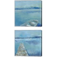 Framed 'Lake Edge 2 Piece Canvas Print Set' border=
