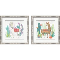 Framed 'Lovely Llamas 2 Piece Framed Art Print Set' border=