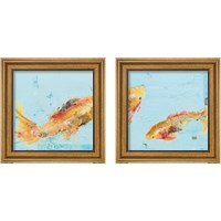 Framed Fish in the Sea Aqua 2 Piece Framed Art Print Set