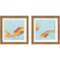 Framed Fish in the Sea Aqua 2 Piece Framed Art Print Set