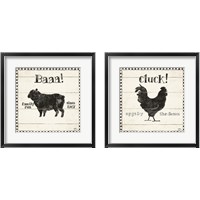 Framed 'Country Thoughts 2 Piece Framed Art Print Set' border=