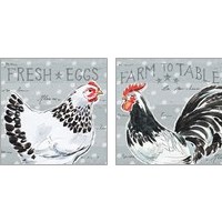 Framed Roosters Call 2 Piece Art Print Set