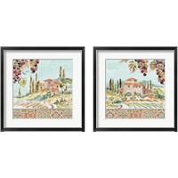 Framed 'Tuscan Breeze 2 Piece Framed Art Print Set' border=