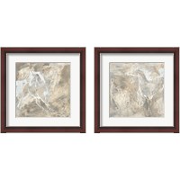 Framed 'White Horse 2 Piece Framed Art Print Set' border=