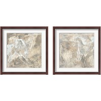Framed White Horse 2 Piece Framed Art Print Set