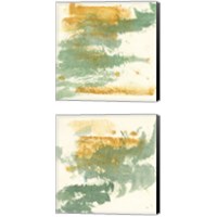 Framed 'Textured Gold 2 Piece Canvas Print Set' border=