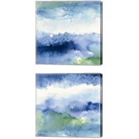 Framed 'Midnight at the Lake 2 Piece Canvas Print Set' border=