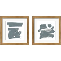 Framed 'Gray and White 2 Piece Framed Art Print Set' border=