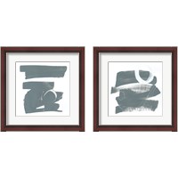 Framed 'Gray and White 2 Piece Framed Art Print Set' border=