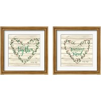 Framed Heart Wreath 2 Piece Framed Art Print Set