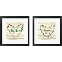 Framed Heart Wreath 2 Piece Framed Art Print Set