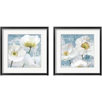 Framed 'Washed Poppies 2 Piece Framed Art Print Set' border=