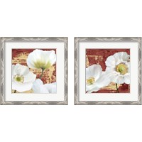 Framed 'Washed Poppies 2 Piece Framed Art Print Set' border=