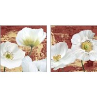Framed Washed Poppies 2 Piece Art Print Set