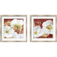 Framed 'Washed Poppies 2 Piece Framed Art Print Set' border=