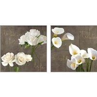 Framed 'White Callas 2 Piece Art Print Set' border=