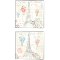 Framed Lighthearted in Paris 2 Piece Canvas Print Set