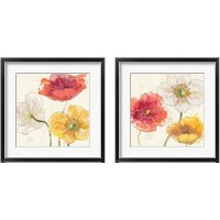 Framed 'Painted Poppies  2 Piece Framed Art Print Set' border=